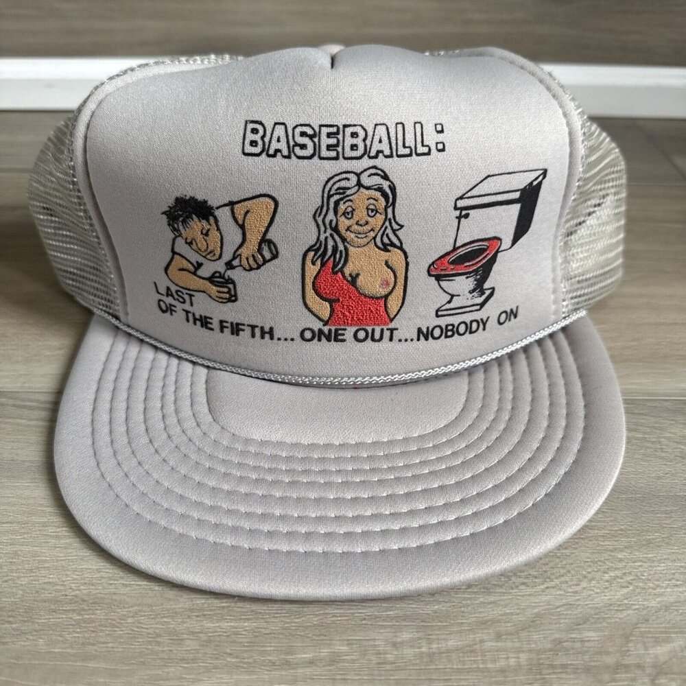 RARE Vintage Sex Baseball Mesh Trucker Hat Funny Novelty Funny Sexy Hat NEW‎